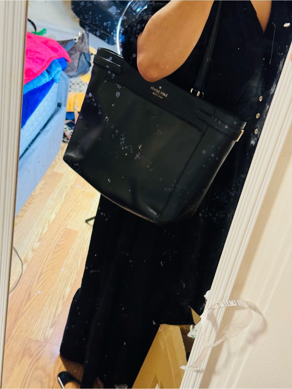 kate spade Black Saffiano Leather Tote